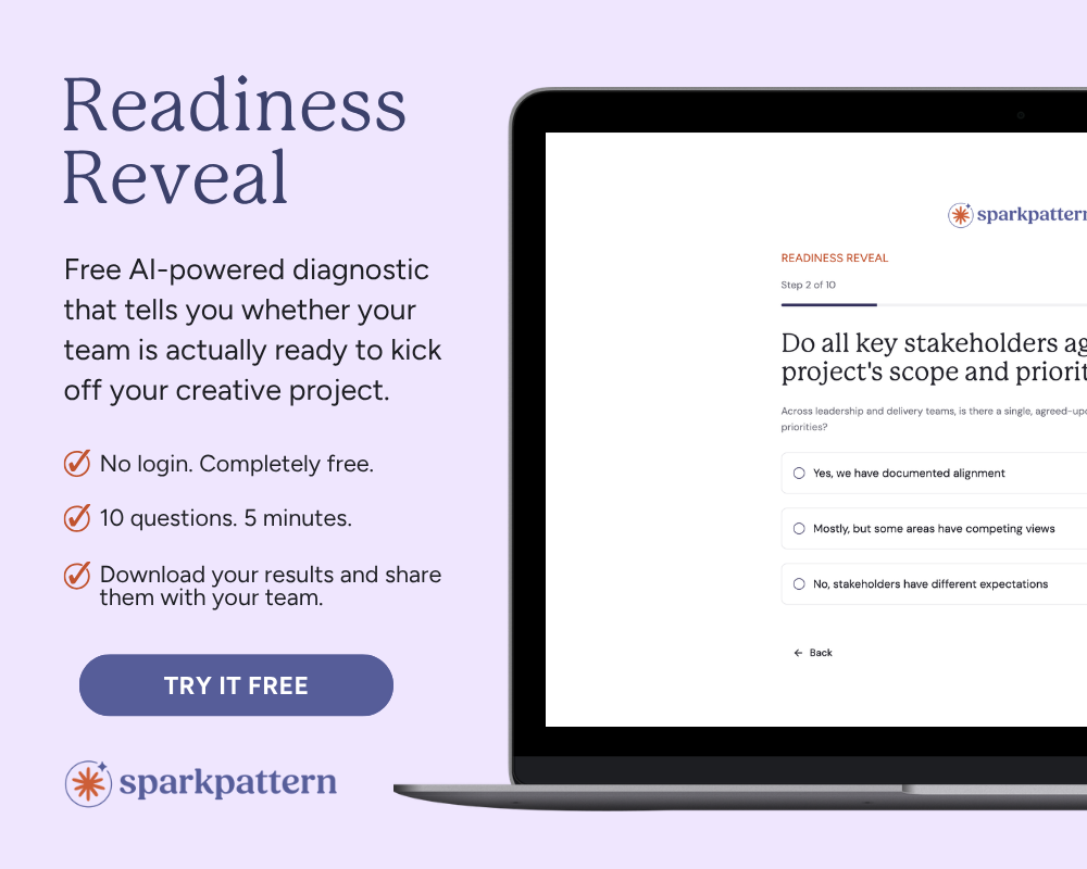 Website redesign readiness diagnostic tool Readiness Reveal by Spark Pattern